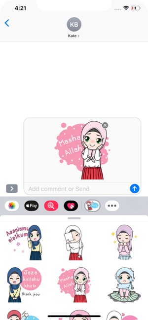 Cute Hijab Stickers Pack(圖6)-速報App