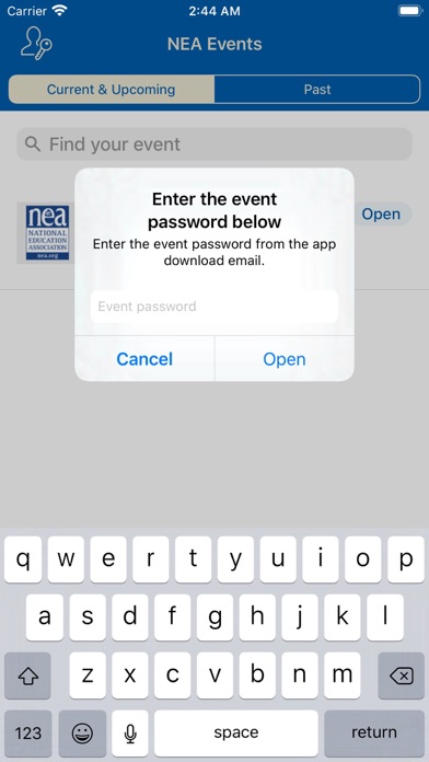 How to cancel & delete NEA Events Directory from iphone & ipad 2