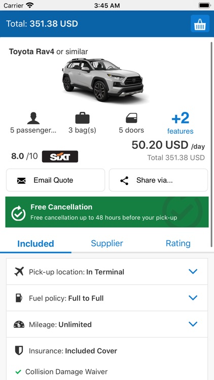 Car Rental Carngo car hire App screenshot-2