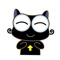 Very cute black cat dynamic expression