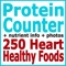 Use this app to count, track, chart and control your protein intake for muscle, bone and body growth, repair and function, and for a healthy immune system to protect from infection and cancer, including when on a weight-loss diet