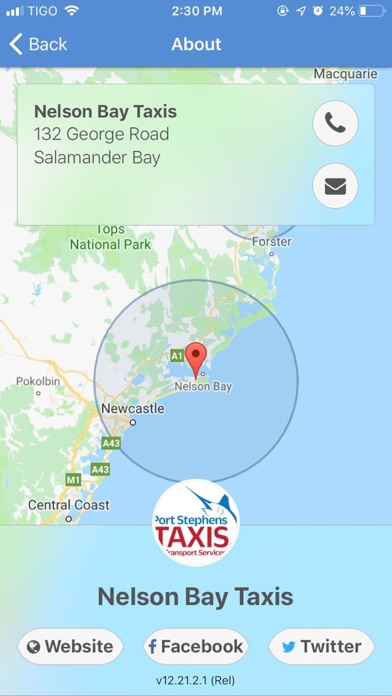 Port Stephens Taxis screenshot 3