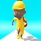 In Jumper Man 3D you need to jump over obstacles using trampolines