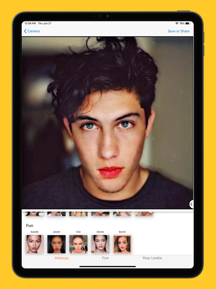 Faceloop cartoon AI face edits