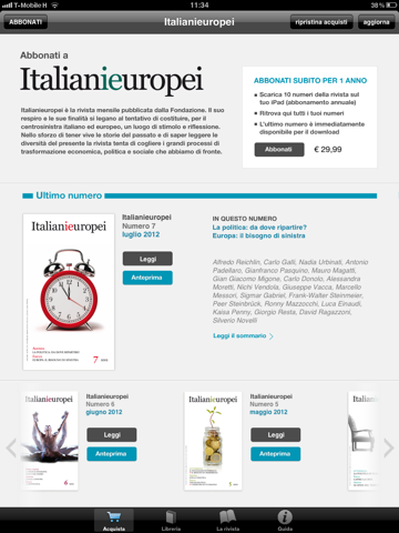 Rivista Italianieuropei screenshot 2