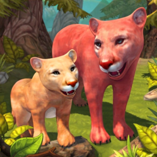 Cougar Family Sim Wild Forest