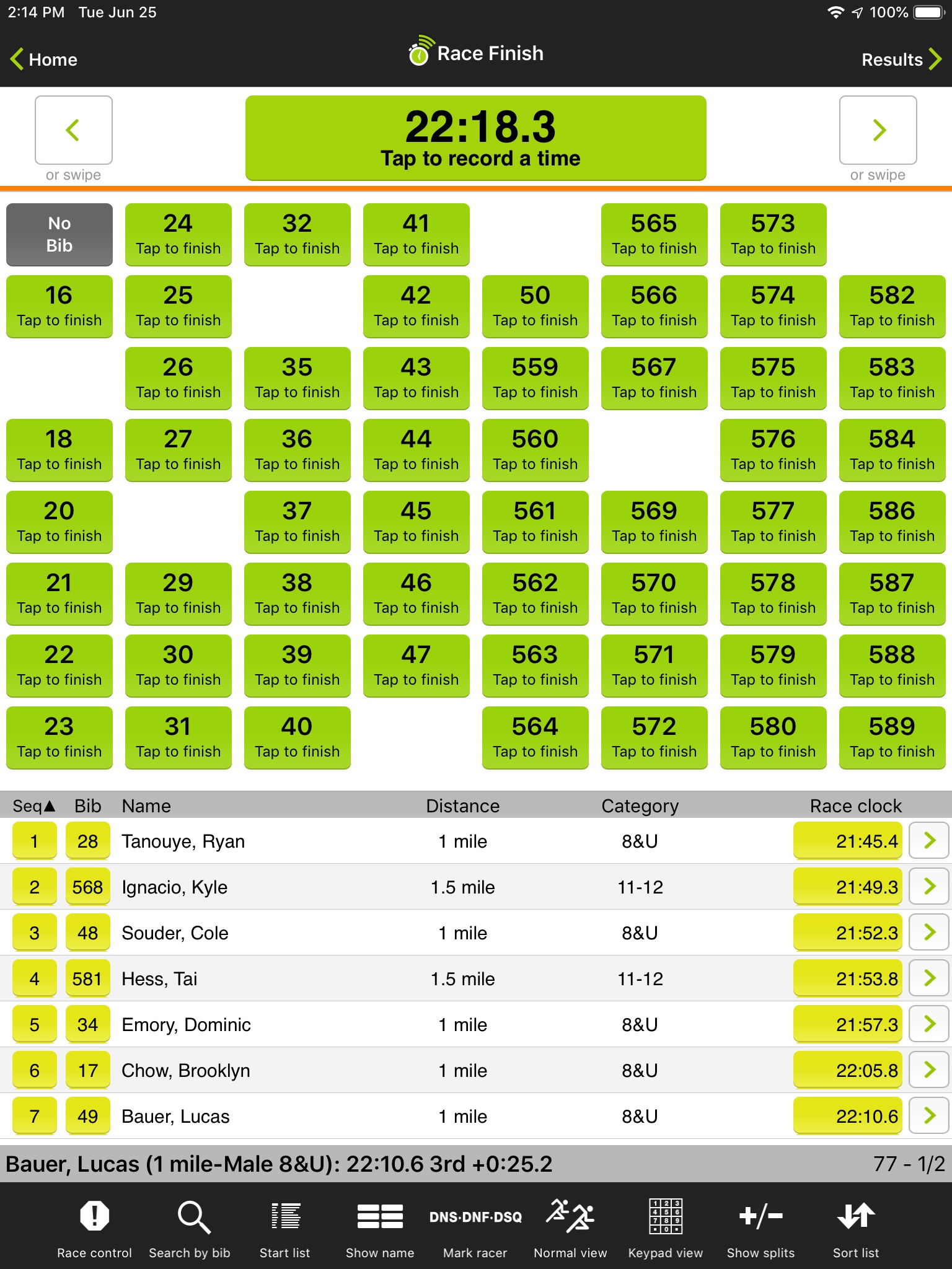 Webscorer Race Timer for iPad screenshot 3