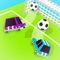 Kick the balls to the gates by driving colorful cars