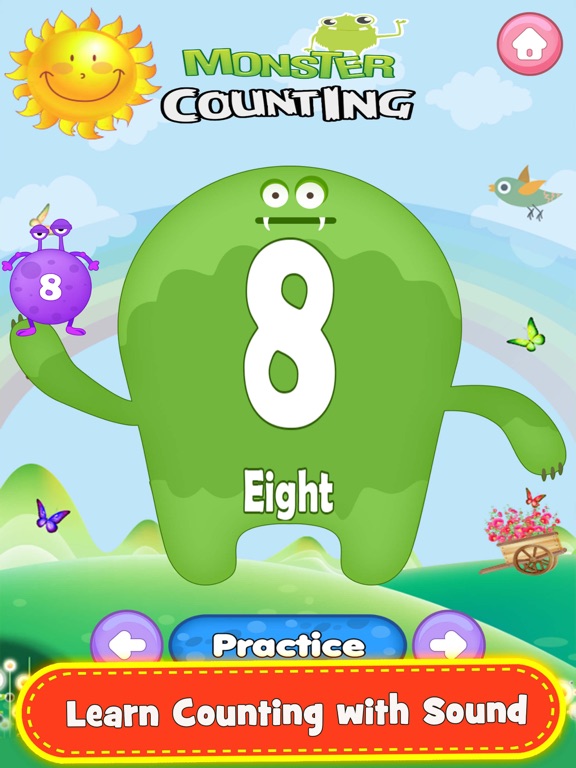 Monster Math Counting App Kids screenshot 2