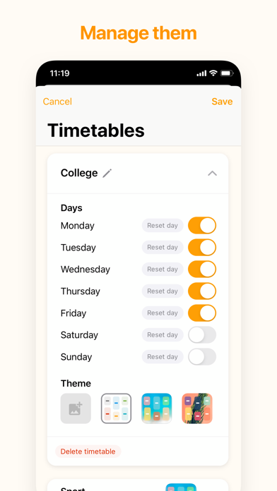 My Timetable - Quick & Simple screenshot 4