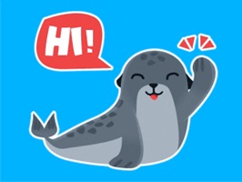 What better way to say anything than with the Little Seal stickers pack