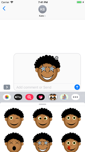 Afro Black Emoji Stickers(圖2)-速報App