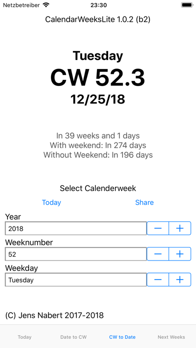 CalendarWeeksLite screenshot 3