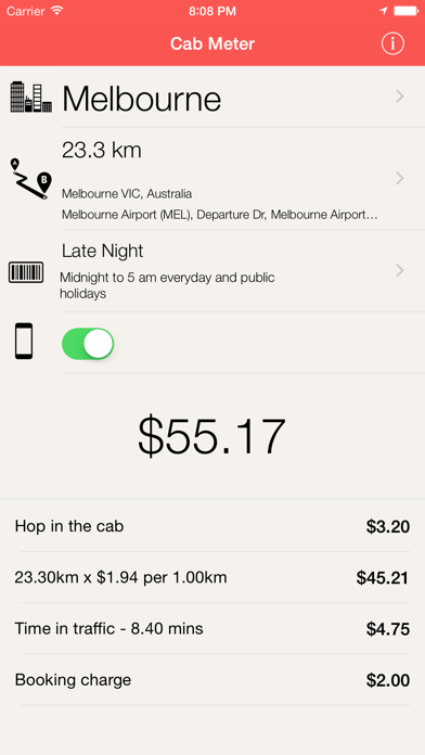 How to cancel & delete Cab Meter Australia - Taxi fare from iphone & ipad 1