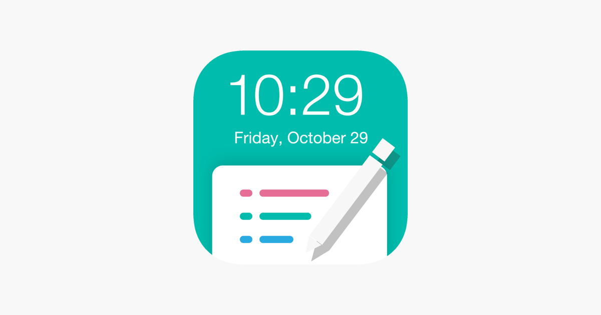 待ち受けロック画面メモ 忘れ物防止の壁紙作成アプリ をapp Storeで