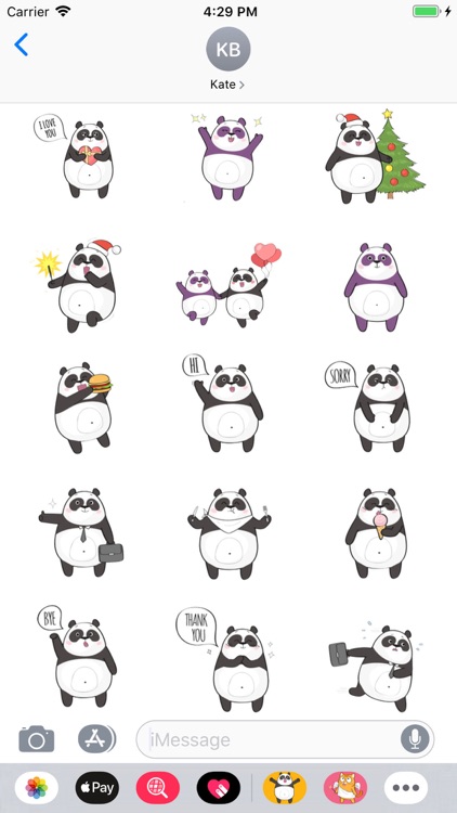 Cute Cartoon Panda Stickers