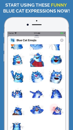 Blue Cat Emojis(圖9)-速報App