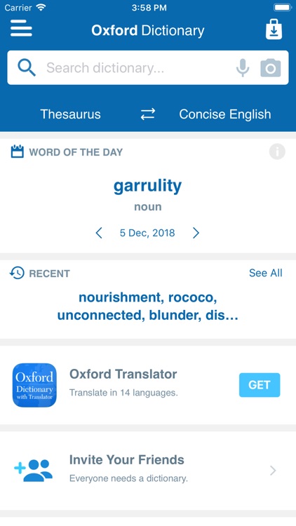 Concise Oxford Dict. & Thes.