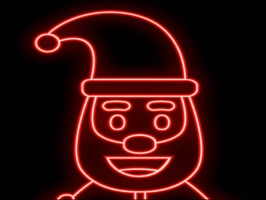 Neon Santa Emojis