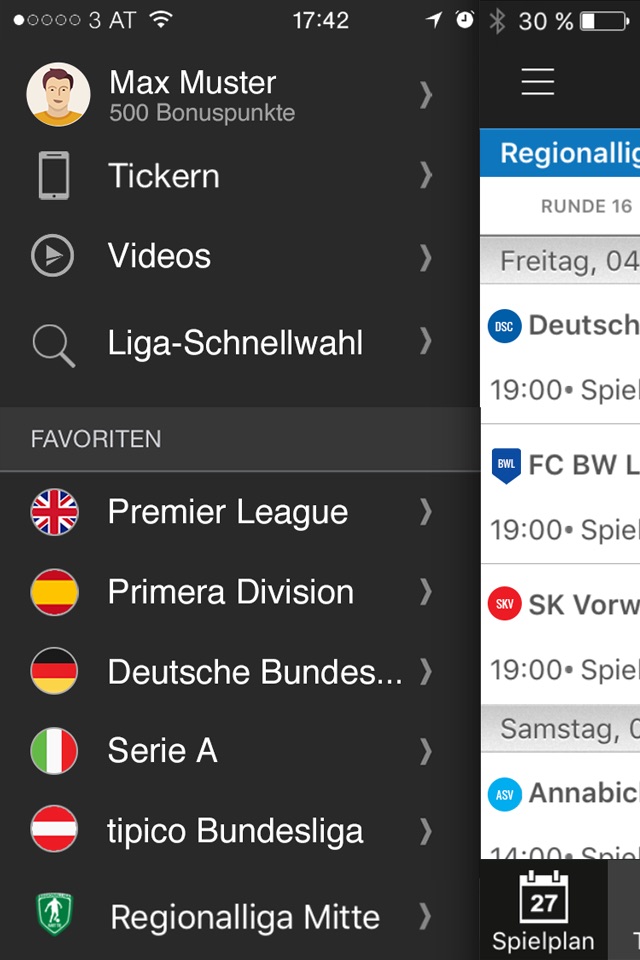 Ligaportal Fußball Live-Ticker screenshot 3