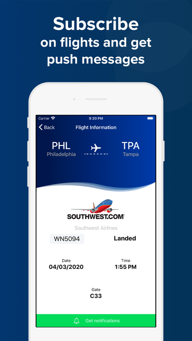 Tampa Airport, TPA Flight info screenshot 3