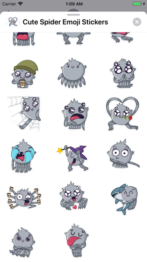 Cute Spider Emoji Stickers(圖5)-速報App