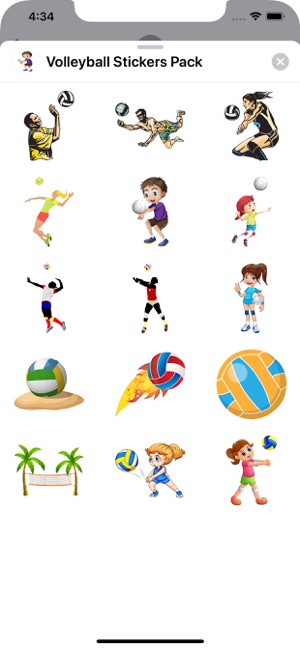 Volleyball Stickers Pack