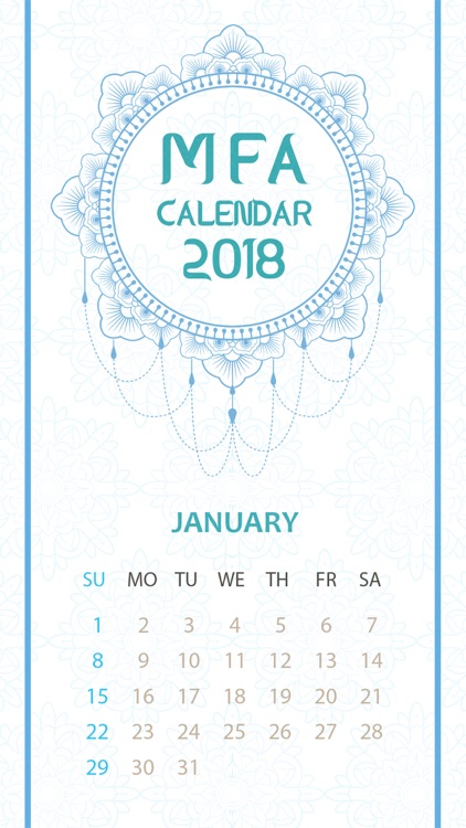 MFA CALENDAR