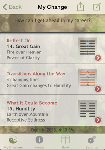 iChing Pocket App of Wisdom screenshot 3