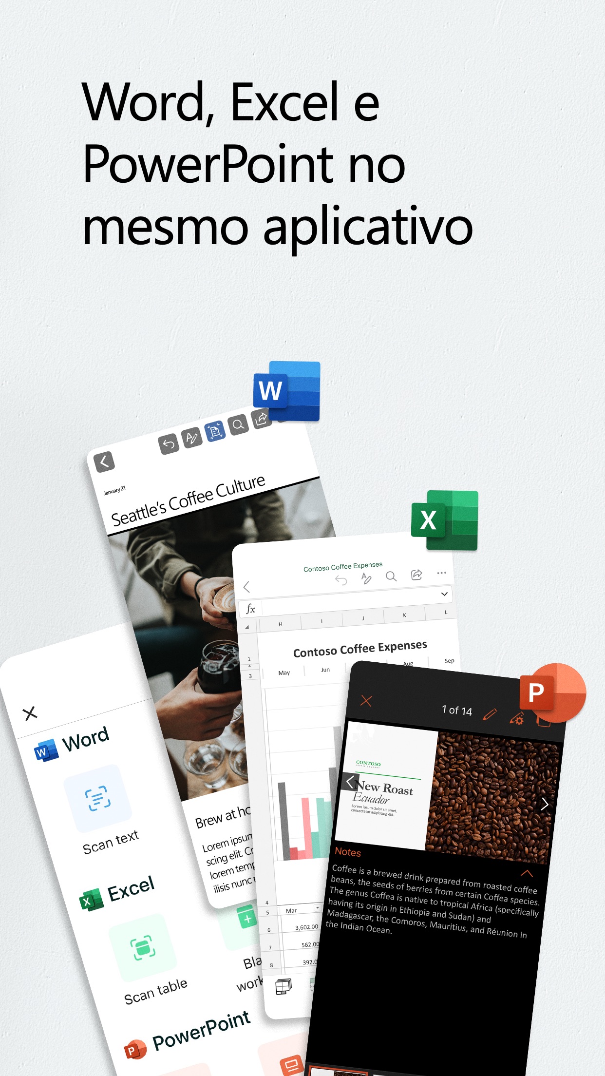 Screenshot do app Microsoft Office