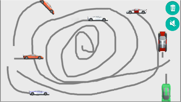 はしるくるまのお絵かき