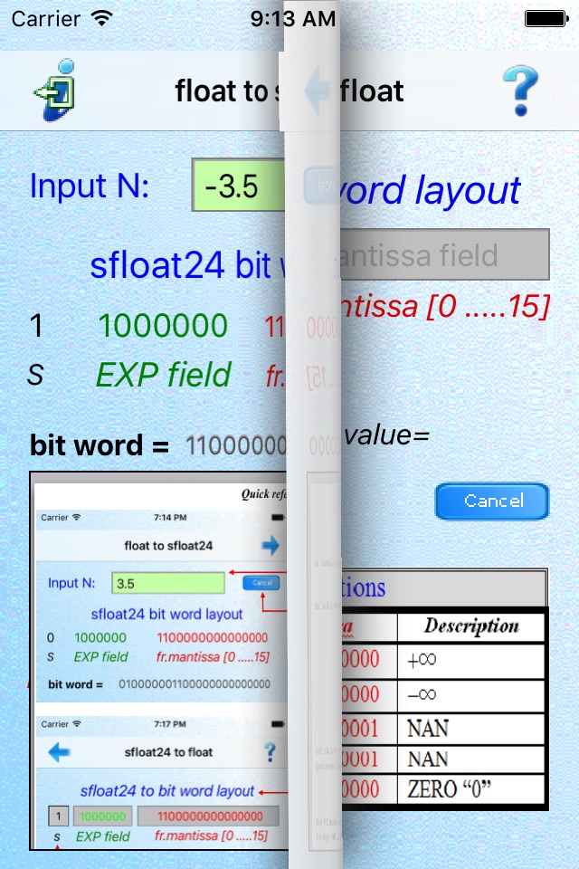 sfloat24 math tool screenshot 2