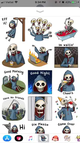 Game screenshot Death Pun Funny Stickers apk