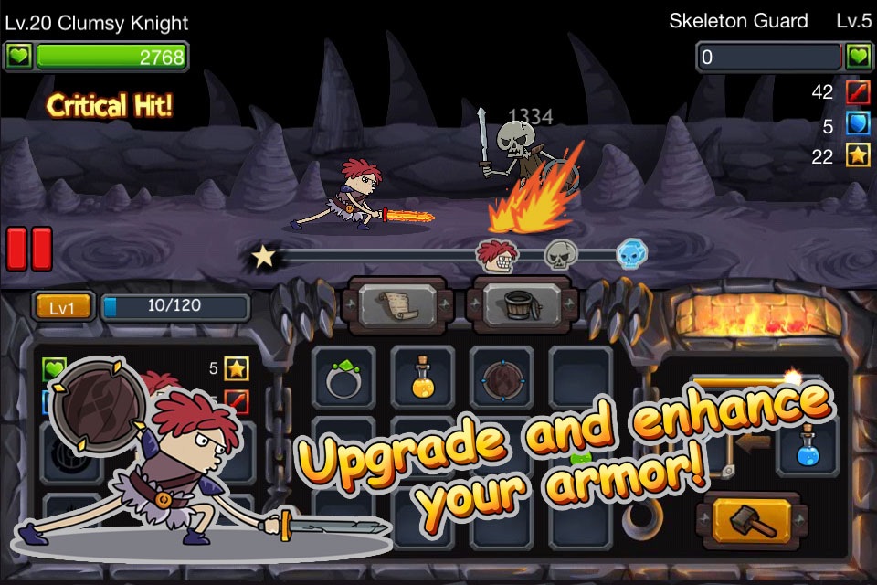 Clumsy Knight vs. Skeletons R screenshot 3