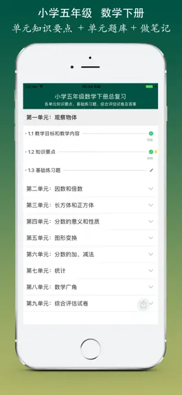 Game screenshot 小学数学五年级下册总复习知识大全 mod apk