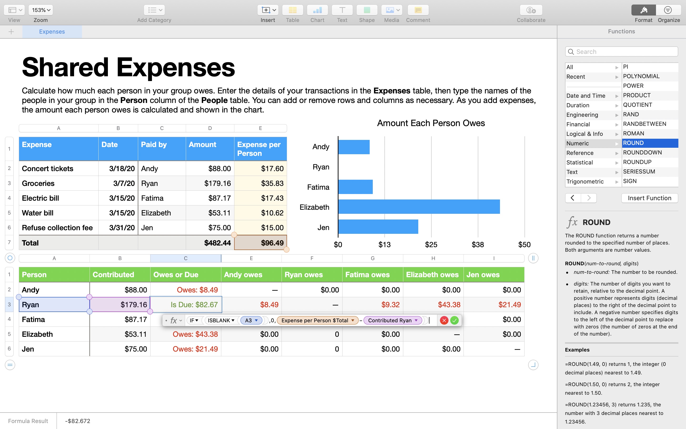 Screenshot do app Numbers