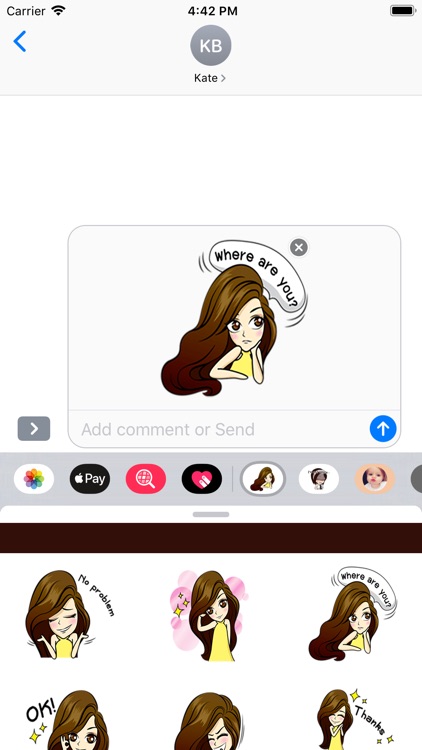 Girl daily life stickers