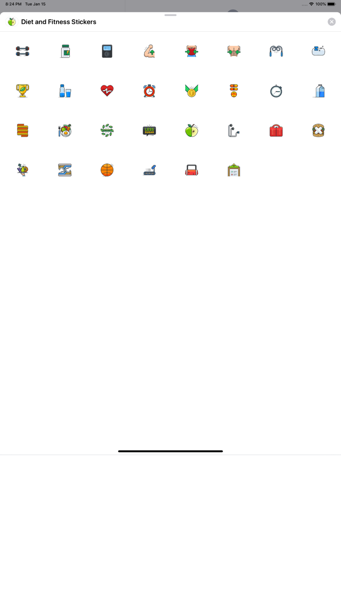 Diet and Fitness Stickers