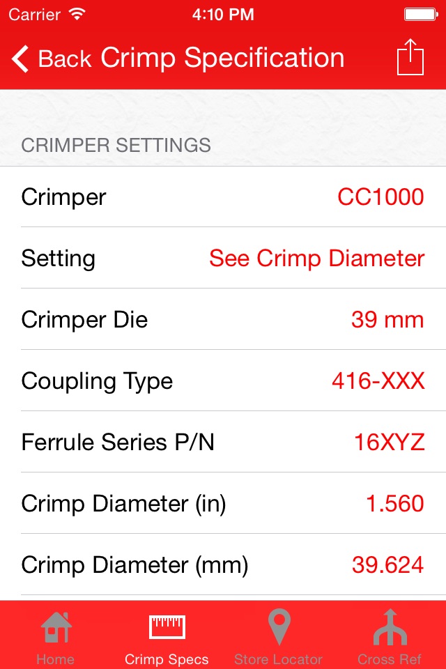MyCrimp – Crimp Spec Tool screenshot 3