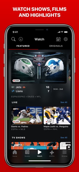 ESPN: Live Sports & Scores app screenshot