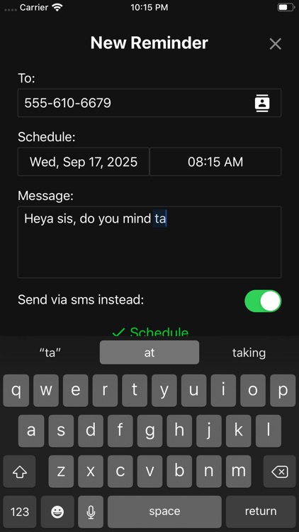 Loopback Schedule Message screenshot-6