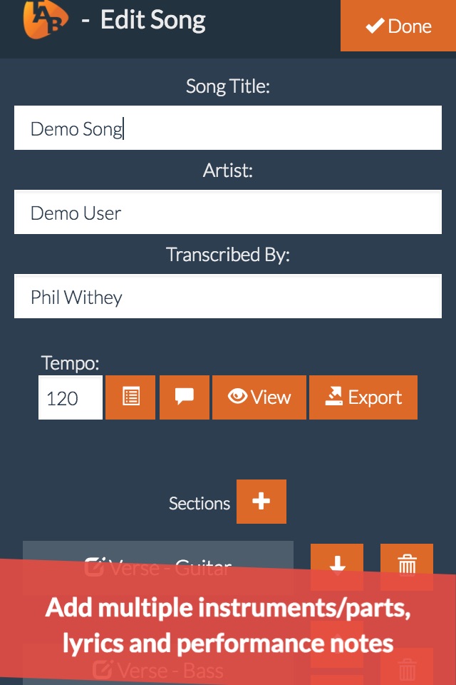 Guitar Notepad - Tab Editor screenshot 2