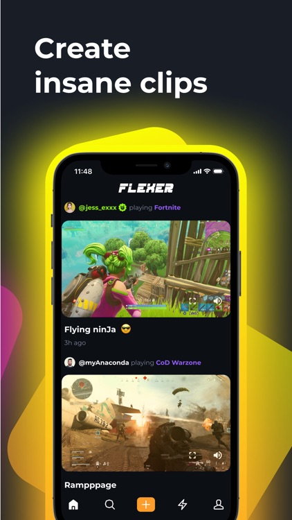 FLEXER: gaming clips, chat