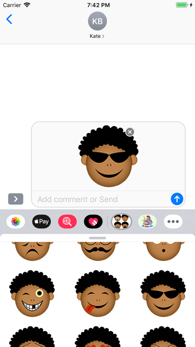 Afro Black Emoji Stickers screenshot 4