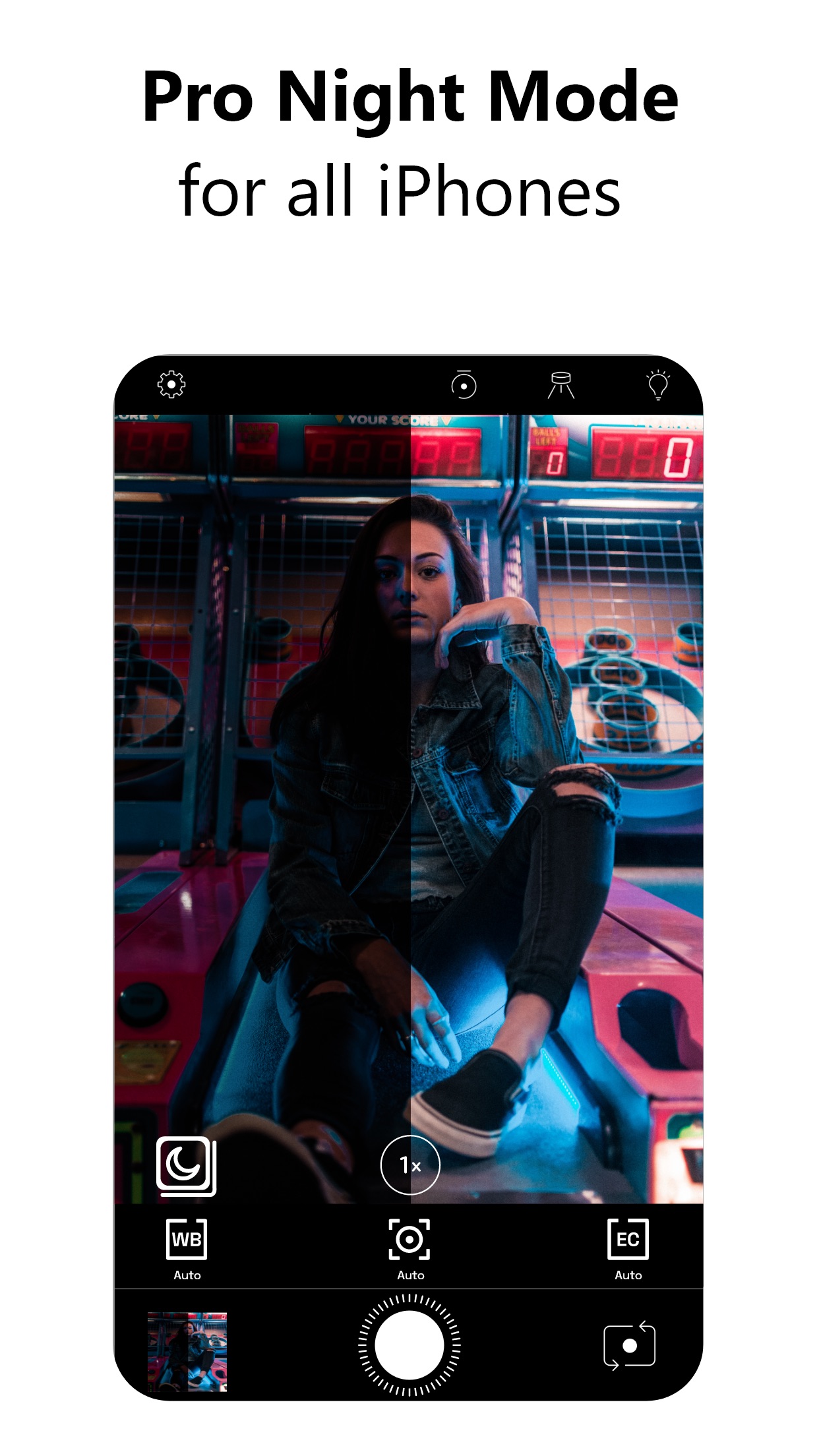 Screenshot do app NeuralCam NightMode