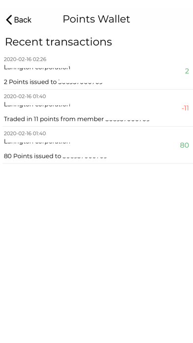 Points wallet - Larington screenshot 2