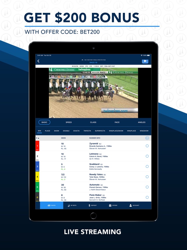 Twinspires horse racing app free