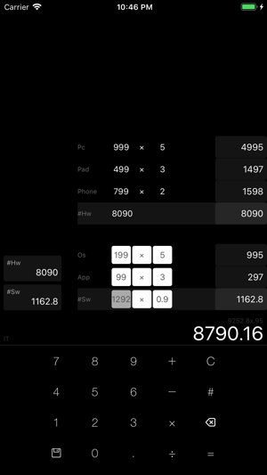 GTCalculator - Multi items sum