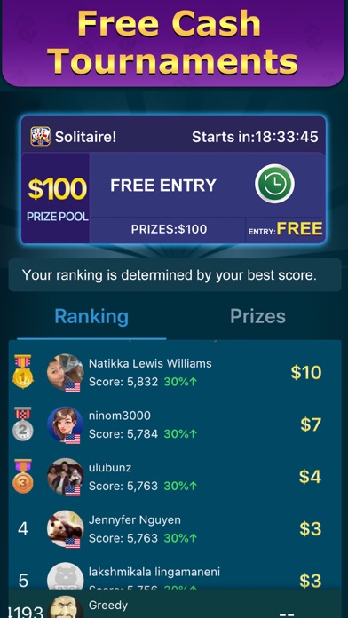 Solitaire Clash: Play for Cash screenshot 4