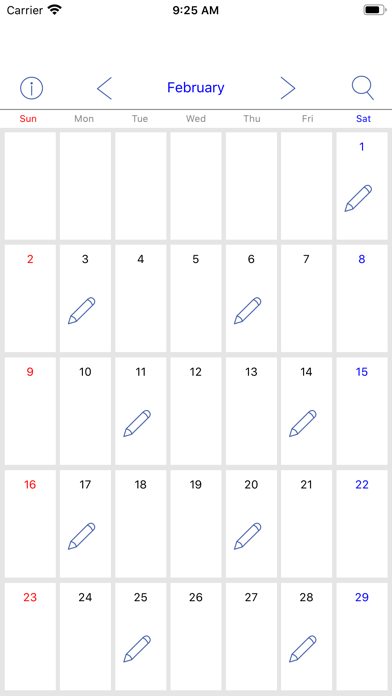 Simple Calendar & Diary screenshot 2